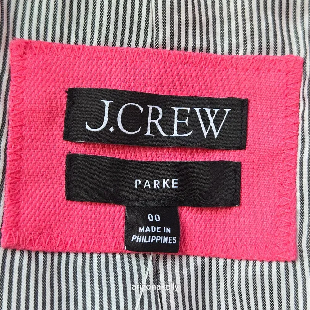 NWT J. Crew Linen Parke Blazer in Stretch Linen Blend *PINK*  00 Vivid Begonia - Picture 3 of 11